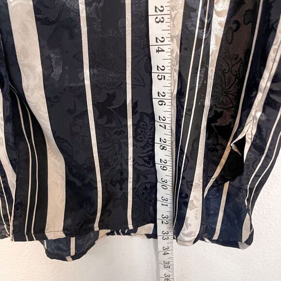 Vintage Victoria’s Secret Gold Label 90s Striped Sleep Shirt M/L - Picture 4 of 6